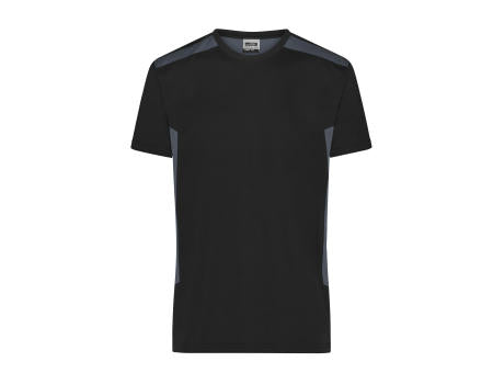 Men's Workwear T-Shirt - STRONG -   GRS & OCS Blended - Strapazierfähiges und pflegeleichtes T-Shirt mit Kontrasteinsätzen