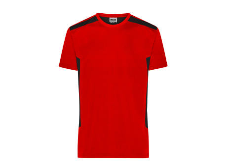 Men's Workwear T-Shirt - STRONG -   GRS & OCS Blended - Strapazierfähiges und pflegeleichtes T-Shirt mit Kontrasteinsätzen