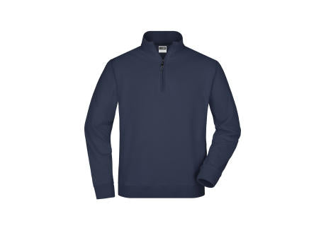Round-Neck Zip - Sweatshirt mit Stehkragen und kurzem Reißverschluss