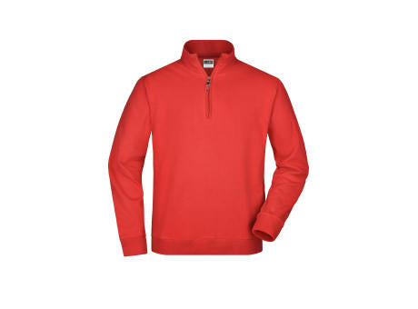 Round-Neck Zip - Sweatshirt mit Stehkragen und kurzem Reißverschluss