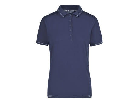 Ladies' Elastic Polo - Hochwertiges Poloshirt mit Kontraststreifen