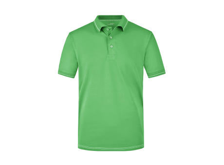 Men's Elastic Polo - Hochwertiges Poloshirt mit Kontraststreifen