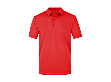 Men's Elastic Polo - Hochwertiges Poloshirt mit Kontraststreifen