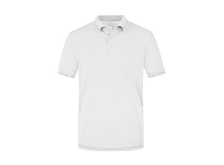 Men's Elastic Polo - Hochwertiges Poloshirt mit Kontraststreifen