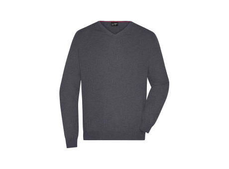 Men's V-Neck Pullover - Klassischer Baumwoll-Pullover
