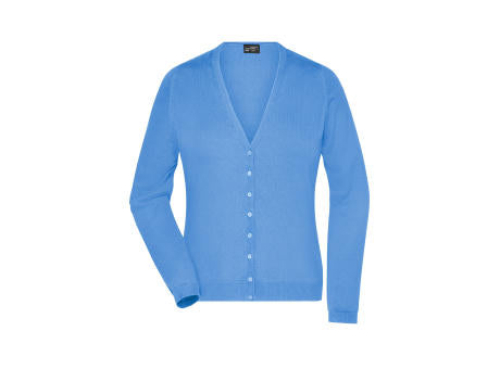 Ladies' V-Neck Cardigan - Klassische Baumwoll-Strickjacke