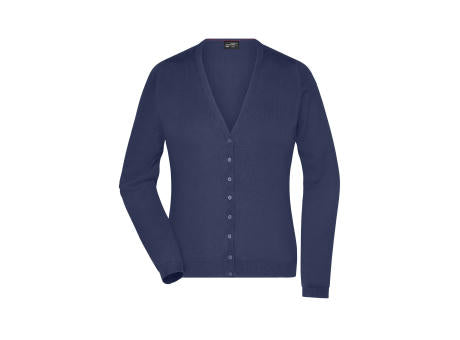 Ladies' V-Neck Cardigan - Klassische Baumwoll-Strickjacke
