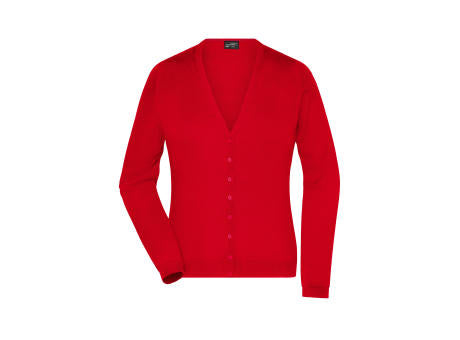 Ladies' V-Neck Cardigan - Klassische Baumwoll-Strickjacke