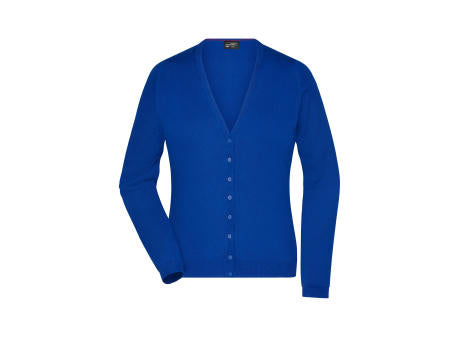 Ladies' V-Neck Cardigan - Klassische Baumwoll-Strickjacke