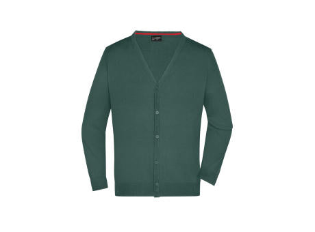 Men's V-Neck Cardigan - Klassische Baumwoll-Strickjacke
