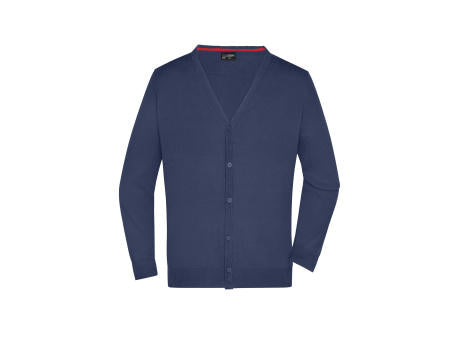 Men's V-Neck Cardigan - Klassische Baumwoll-Strickjacke