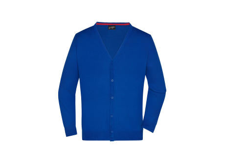 Men's V-Neck Cardigan - Klassische Baumwoll-Strickjacke