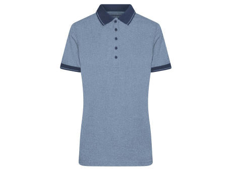Ladies' Heather Polo - Melange Polo mit modischen Details