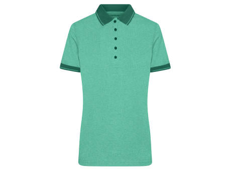 Ladies' Heather Polo - Melange Polo mit modischen Details