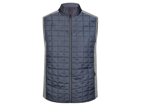Men's Knitted Hybrid Vest - Weste im stylischen Materialmix