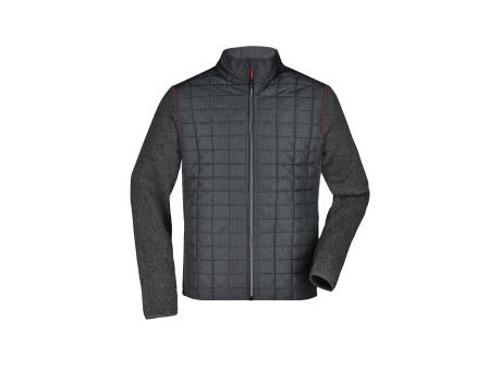 Men's Knitted Hybrid Jacket - Strickfleecejacke im stylischen Materialmix