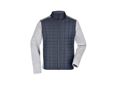 Men's Knitted Hybrid Jacket - Strickfleecejacke im stylischen Materialmix