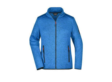 Ladies' Knitted Fleece Jacket - Modische Strickfleece Jacke mit Stehkragen