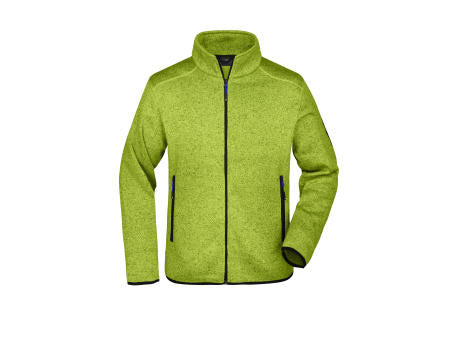 Men's Knitted Fleece Jacket - Modische Strickfleece Jacke mit Stehkragen