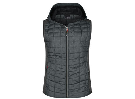Ladies' Knitted Hybrid Vest - Weste im stylischen Materialmix