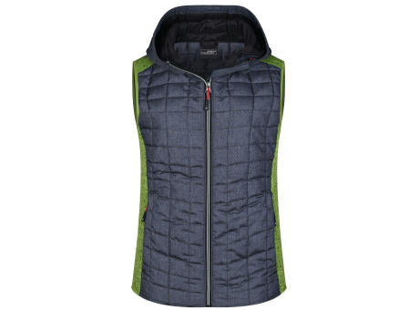 Ladies' Knitted Hybrid Vest - Weste im stylischen Materialmix