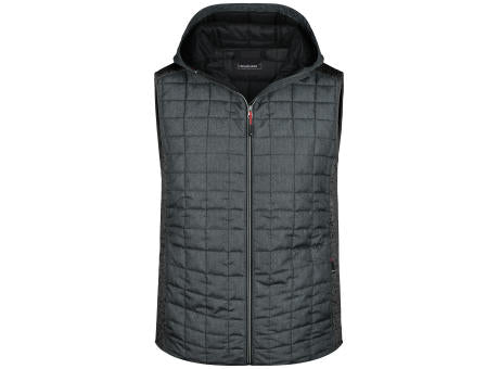 Men's Knitted Hybrid Vest - Weste im stylischen Materialmix