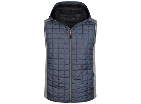 Men's Knitted Hybrid Vest - Weste im stylischen Materialmix
