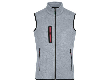 Men's Knitted Fleece Vest - Strickfleece Weste mit Stehkragen