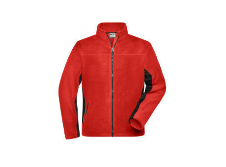 Men's Workwear Fleece Jacket - STRONG - - Strapazierfähige Fleecejacke im Materialmix
