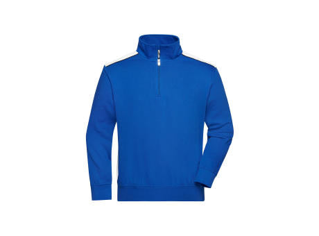 Workwear Half-Zip Sweat - COLOR - - Sweatshirt mit Stehkragen, Reißverschluss und Kontrasteinsätzen