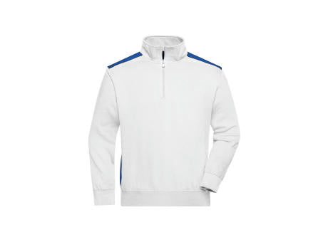 Workwear Half-Zip Sweat - COLOR - - Sweatshirt mit Stehkragen, Reißverschluss und Kontrasteinsätzen