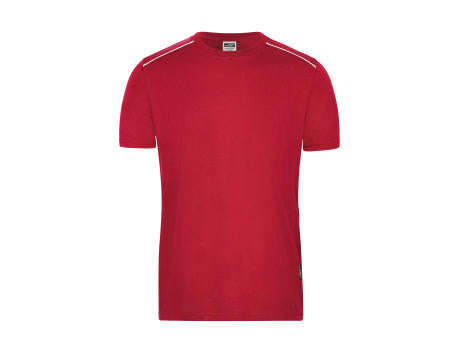 Men's Workwear T-Shirt - SOLID -   OCS Blended - Strapazierfähiges und pflegeleichtes T-shirt mit Kontrastpaspel