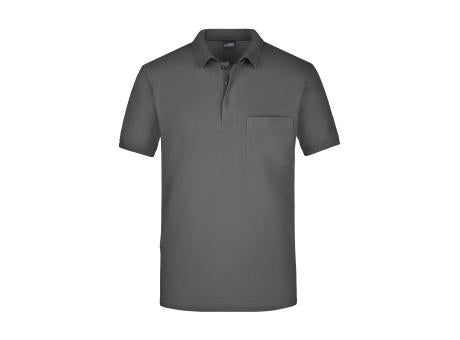 Men's Polo Pocket - Klassisches Poloshirt mit Brusttasche