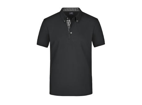 Men's Plain Polo - Polo mit Button-Down Kragen