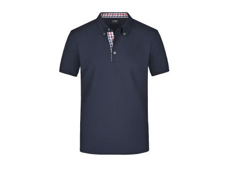 Men's Plain Polo - Polo mit Button-Down Kragen