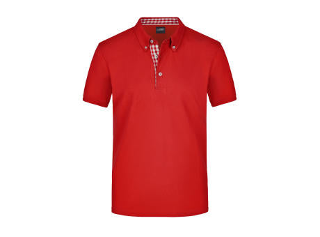 Men's Plain Polo - Polo mit Button-Down Kragen