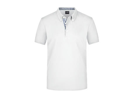 Men's Plain Polo - Polo mit Button-Down Kragen