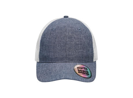 6 Panel Mesh Cap Melange - Stylische Mesh Cap in moderner Mélange-Optik