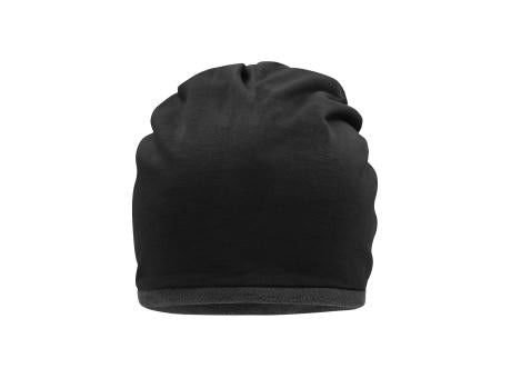 Fleece Beanie - Lässige Mütze mit Fleece-Kontrastabschluss