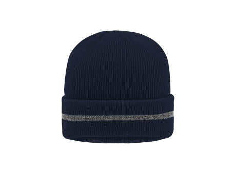Reflective Beanie - Klassische Strickmütze mit einem reflektierenden Streifen im Umschlag (ohne Schutzfunktion/keine PSA)