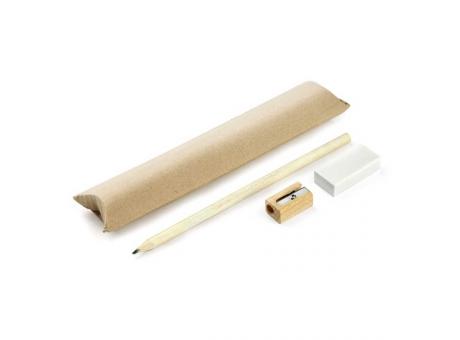 Schreibset EKO (Bleistift, Radiergummi, Bleistiftspitzer)