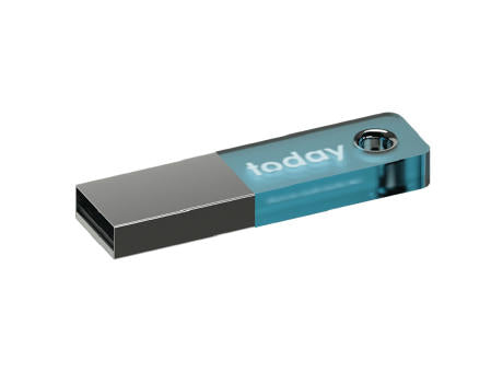USB-Stick aus Metall und Plexiglas Shark Color