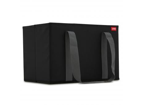 Einkaufskorb faltbar mit Tragehenkeln, "Faltbox", schwarz