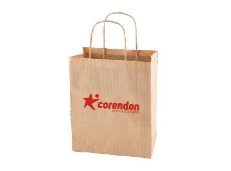 Papiertasche Weiß und Braun 180x70x220 mm
