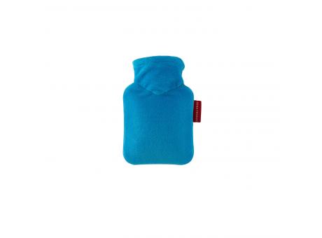Mini-Wärmflasche Veloursbezug wasserblau