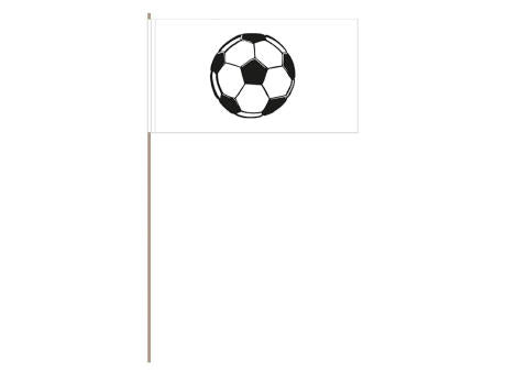 Papierfahnen, weiß/Fußball