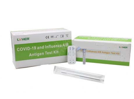 Lyher COVID-19 „3 in 1“ und Influenza A/B Antigen-Testkit