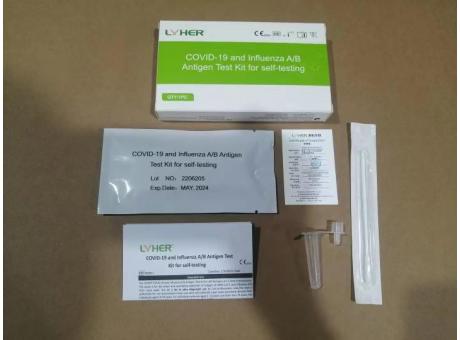 Lyher COVID-19 „3 in 1“ und Influenza A/B Antigen-Testkit