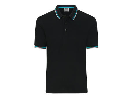 Men's Polo - Klassisches Polo mit Kontraststreifen an Kragen und Armbündchen in Piqué-Qualität