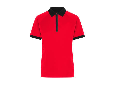 Ladies' Zip-Polo - Polo mit Reißverschluss aus Funktions-Polyester für Promotion, Sport und Freizeit